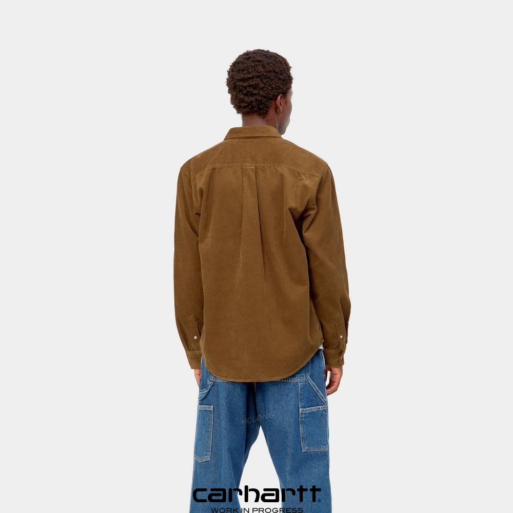 Inexpensive Carhartt Wip Shirts - Madison Cord Shirt Mens Hamilton Brown