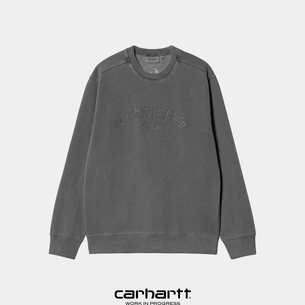 Massive Discount Carhartt Wip Mens Sweats - Verse Script Sweatshirt Vulcan